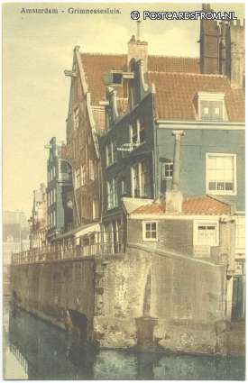Amsterdam, Grimnessesluis ansichtkaart: Amsterdam, Grimnessesluis