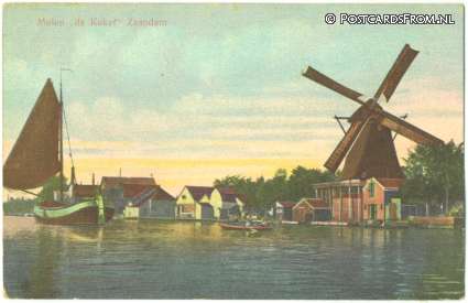 Zaandam, Molen 'de Koker' ansichtkaart: Zaandam, Molen 'de Koker'