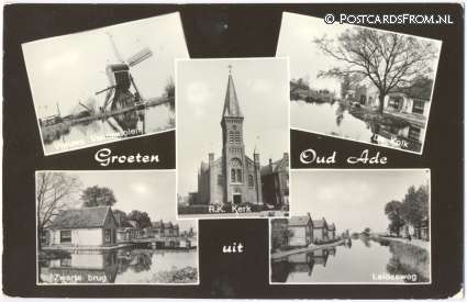 ansichtkaart: Oud Ade, Groeten uit