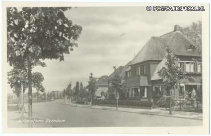 Veendam, Julianalaan ansichtkaart: Veendam, Julianalaan