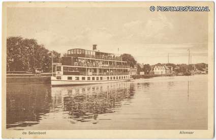 ansichtkaart: Alkmaar, De Salonboot