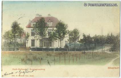 Hilversum, Oudt-Hollandt - Koninginneweg ansichtkaart: Hilversum, Oudt-Hollandt - Koninginneweg