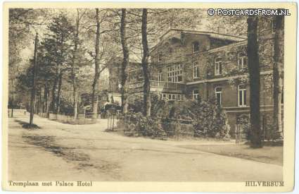 Hilversum, Tromplaan met Palace Hotel ansichtkaart: Hilversum, Tromplaan met Palace Hotel