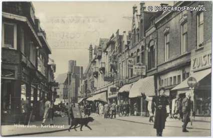 ansichtkaart: Hilversum, Kerkstraat
