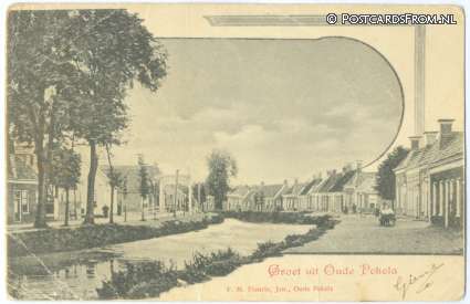 ansichtkaart: Oude Pekela, Groet uit