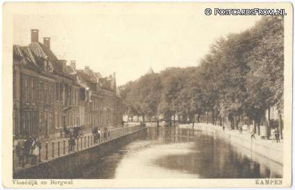 ansichtkaart: Kampen, Vloeddijk en Burgwal