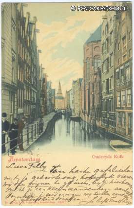 Amsterdam, Oudezyds Kolk ansichtkaart: Amsterdam, Oudezyds Kolk