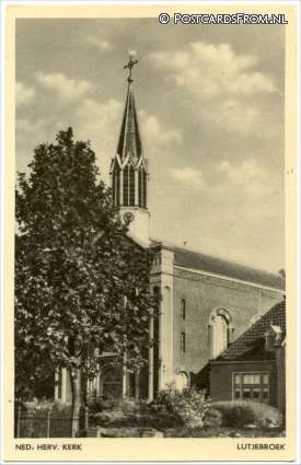 ansichtkaart: Lutjebroek, Ned. Herv. Kerk