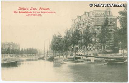 Amsterdam, Leidschekade, bij het Leidscheplein ansichtkaart: Amsterdam, Leidschekade, bij het Leidscheplein