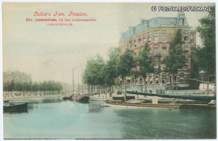 Amsterdam, Leidschekade, bij het Leidscheplein ansichtkaart: Amsterdam, Leidschekade, bij het Leidscheplein