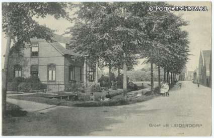 ansichtkaart: Leiderdorp, Groet uit