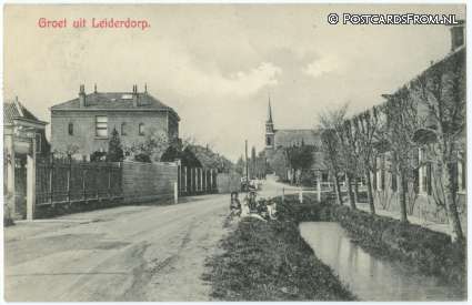 ansichtkaart: Leiderdorp, Groet uit