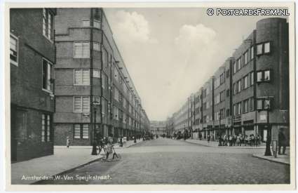 Amsterdam, West. Van Speijkstraat ansichtkaart: Amsterdam, West. Van Speijkstraat