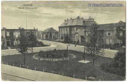 ansichtkaart: Leeuwarden Huizum, Geref. Gymnasium