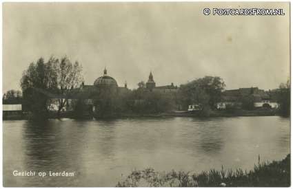 ansichtkaart: Leerdam, Gezicht op Leerdam