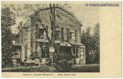 Heelsum, Pension Bergzicht. Halte Electr. tram ansichtkaart: Heelsum, Pension Bergzicht. Halte Electr. tram