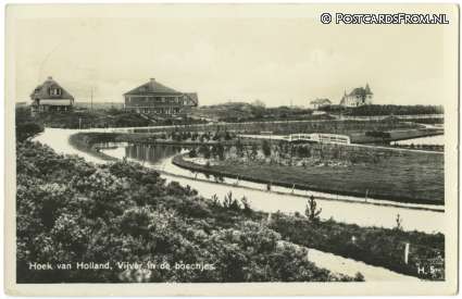 ansichtkaart: Hoek van Holland, Vijver in de boschjes