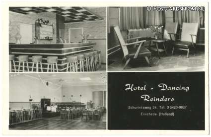 ansichtkaart: Enschede, Hotel-Dancing Reinders, Schurinksweg 34