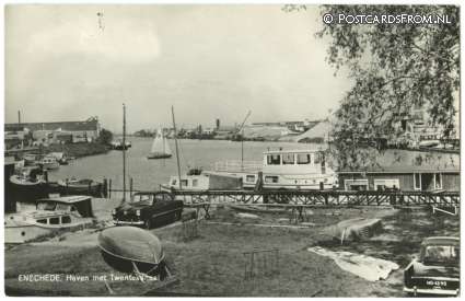 ansichtkaart: Enschede, Haven met Twentekanaal