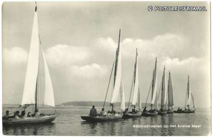 ansichtkaart: Brielle, Admiraal-zeilen op het Brielse Meer
