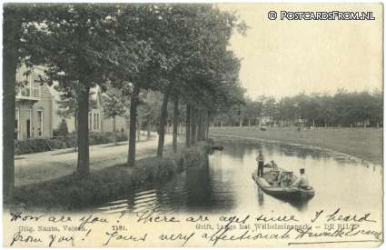 ansichtkaart: De Bilt, Grift, langs het Wilhelminapark