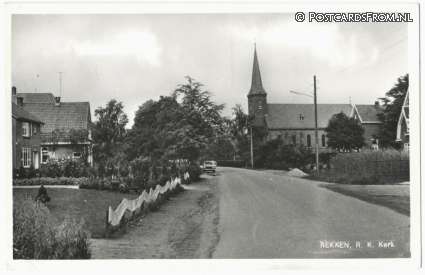 ansichtkaart: Rekken, R.K. Kerk