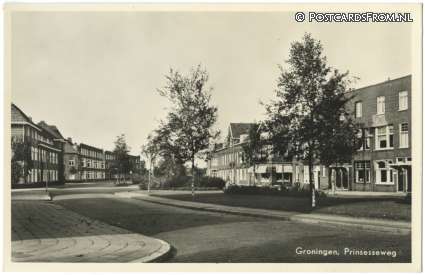 ansichtkaart: Groningen, Prinsesseweg