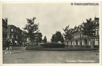 ansichtkaart: Groningen, Meeuwerderbaan