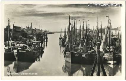 ansichtkaart: IJmuiden, Vissershaven