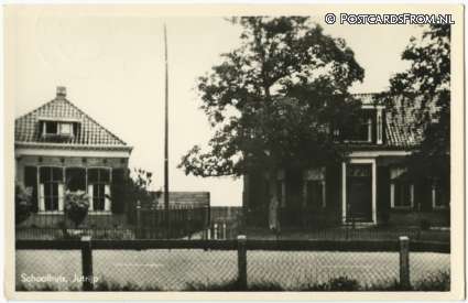 ansichtkaart: Jutrijp, Schoolhuis
