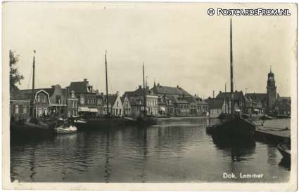 ansichtkaart: Lemmer, Dok