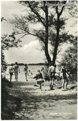 ansichtkaart: Terhorne, Groeten uit