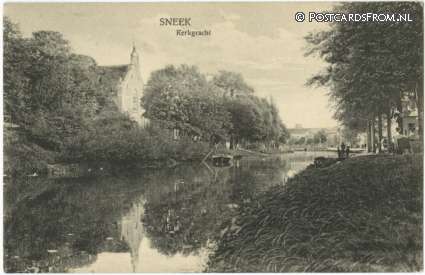 ansichtkaart: Sneek, Kerkgracht