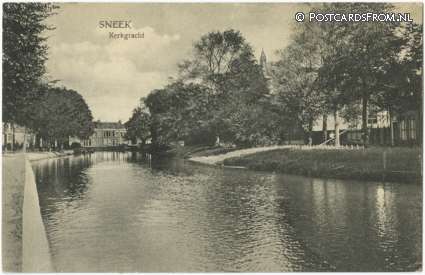 ansichtkaart: Sneek, Kerkgracht