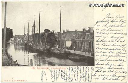 ansichtkaart: Lemmer, Visschersburen