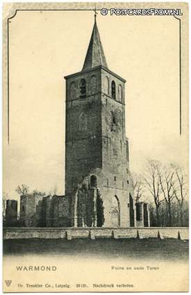 Warmond, Ruine en oude Toren ansichtkaart: Warmond, Ruine en oude Toren