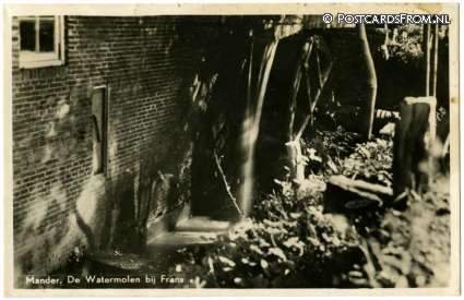 ansichtkaart: Mander, De Watermolen bij Frans