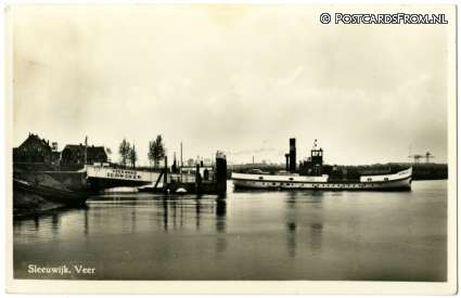 ansichtkaart: Sleeuwijk, Veer