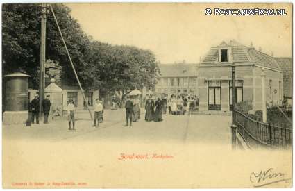 ansichtkaart: Zandvoort, Kerkplein