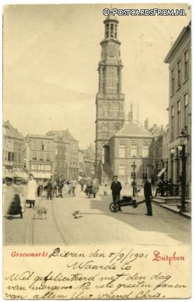 Zutphen, Groenmarkt ansichtkaart: Zutphen, Groenmarkt