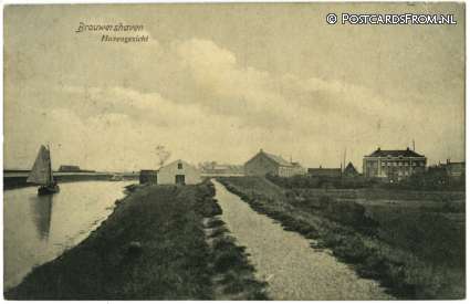 Brouwershaven, Havengezicht ansichtkaart: Brouwershaven, Havengezicht