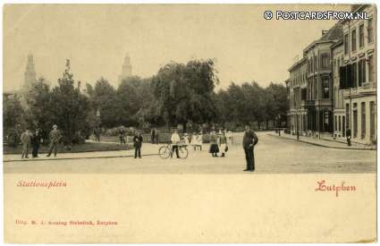 Zutphen, Stationsplein ansichtkaart: Zutphen, Stationsplein