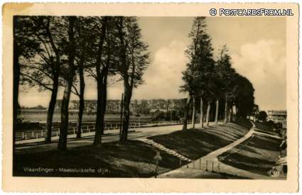 ansichtkaart: Vlaardingen, Maassluissche dijk