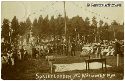 ansichtkaart: Nieuwendijk NB, Sprietloopen