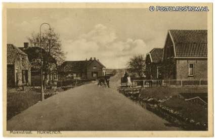 Hurwenen, Molenstraat ansichtkaart: Hurwenen, Molenstraat