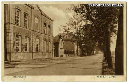 ansichtkaart: Heerenveen, H.B.S. II Fok