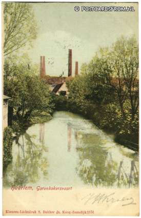 ansichtkaart: Haarlem, Garenkokersvaart