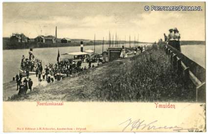ansichtkaart: IJmuiden, Noordzeekanaal