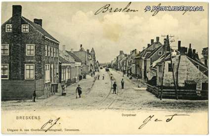 Breskens, Dorpstraat ansichtkaart: Breskens, Dorpstraat