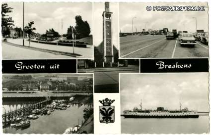 ansichtkaart: Breskens, Groeten uit